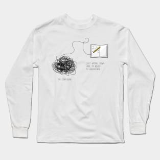 Inspirational illustration of journaling when confused Long Sleeve T-Shirt